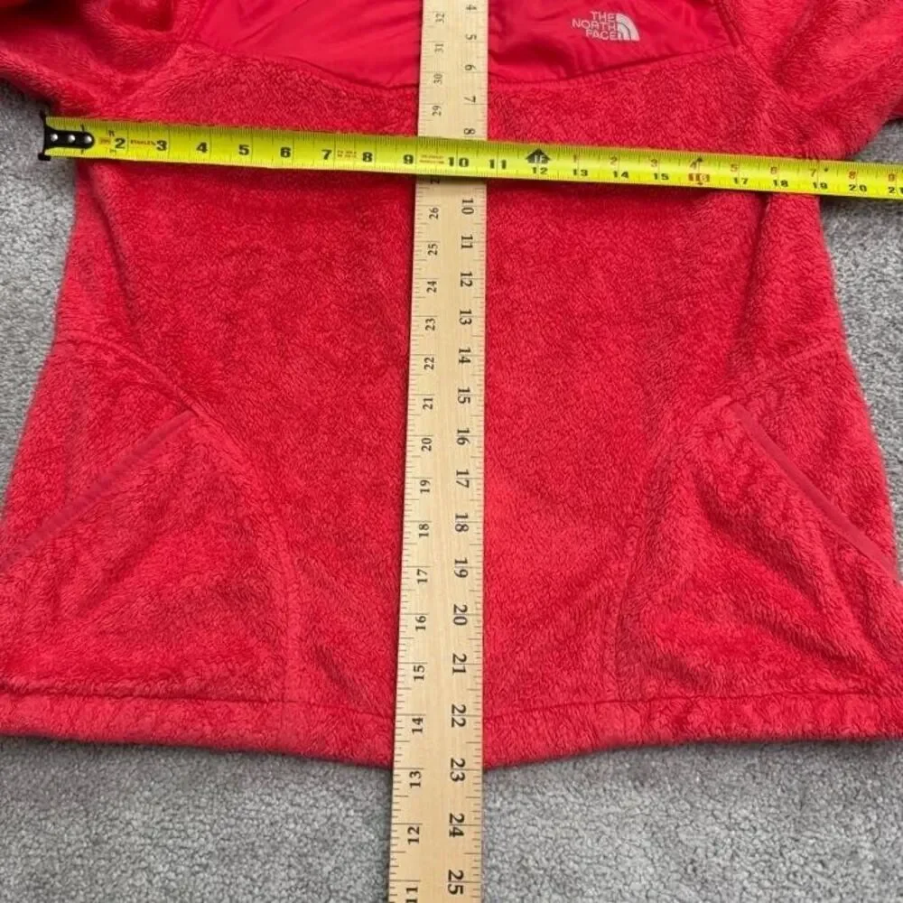 The North Face Osito Fleece Hoodie Jacket Girls XL Red Full Zip Pocket School